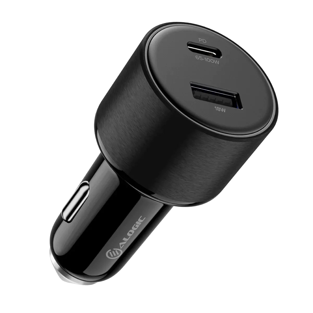 100W Rapid Power Car Charger with 1 X USB-C Port & 1 X USB-A Port