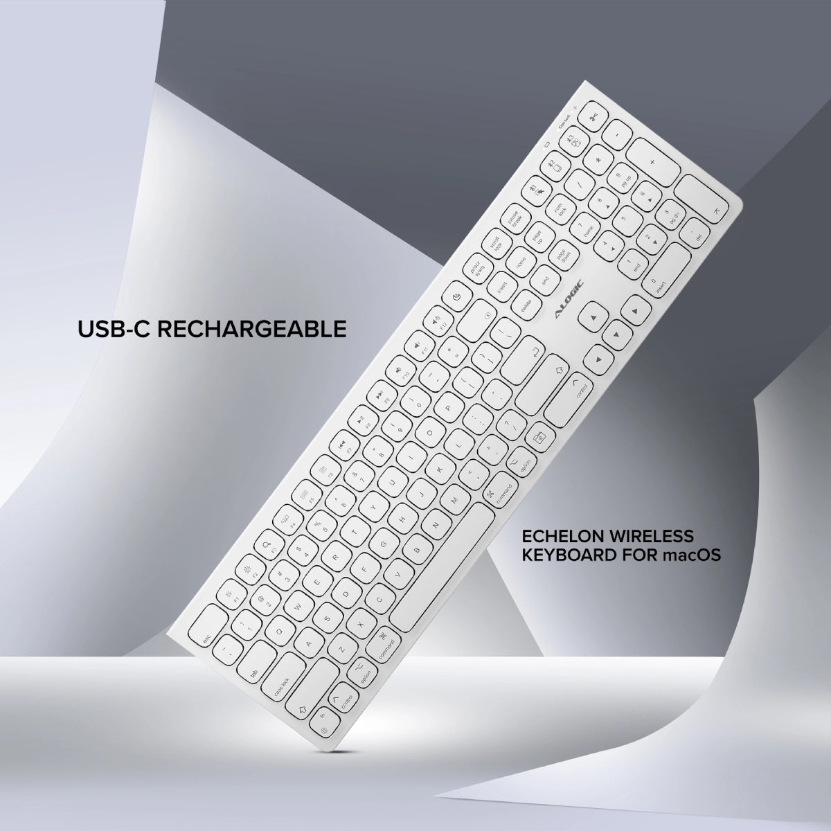 Echelon USB-C Rechargeable Wireless Keyboard for macOS