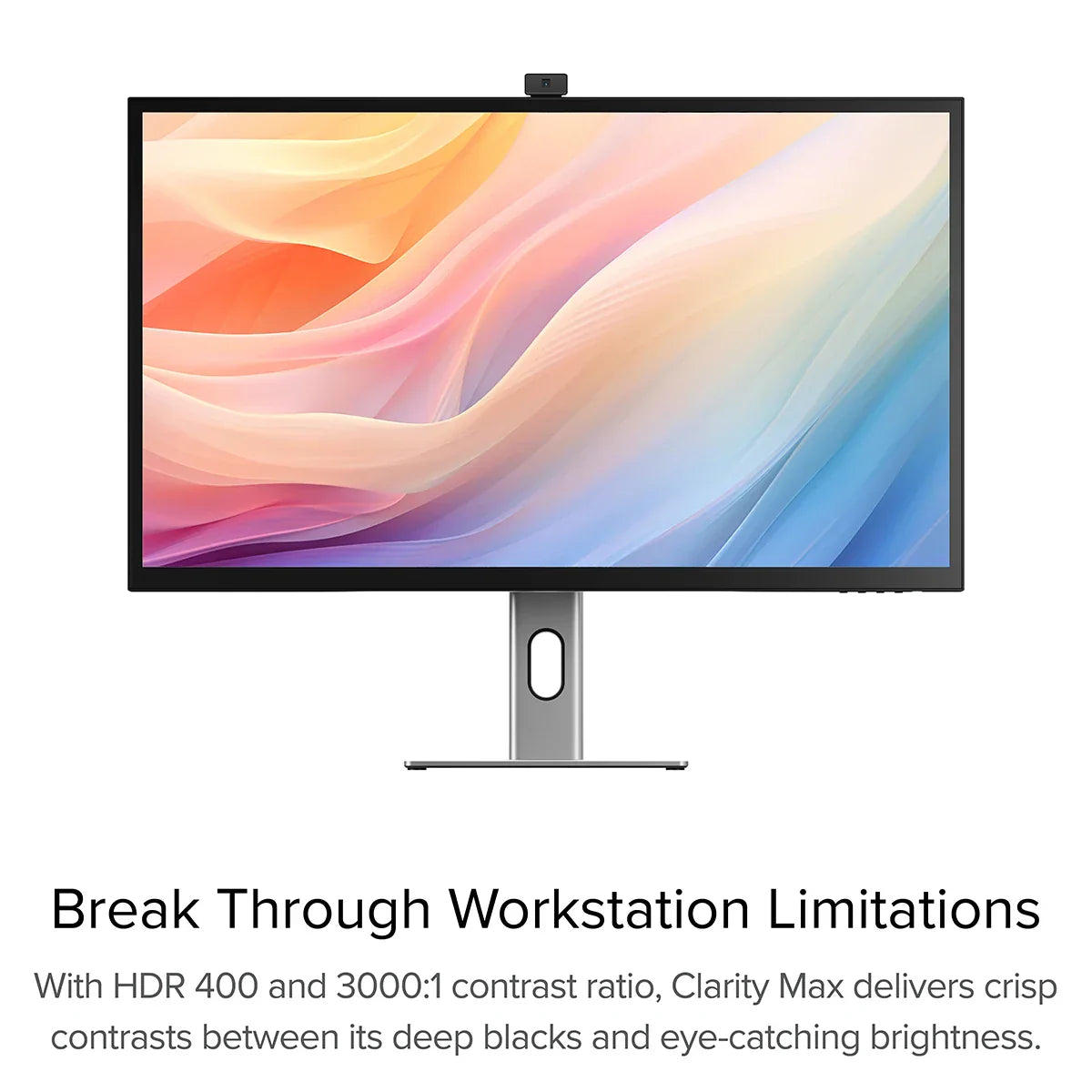 Clarity Max Pro 32" UHD 4K Monitor with USB-C Power Delivery and Webcam (Pack of 2)