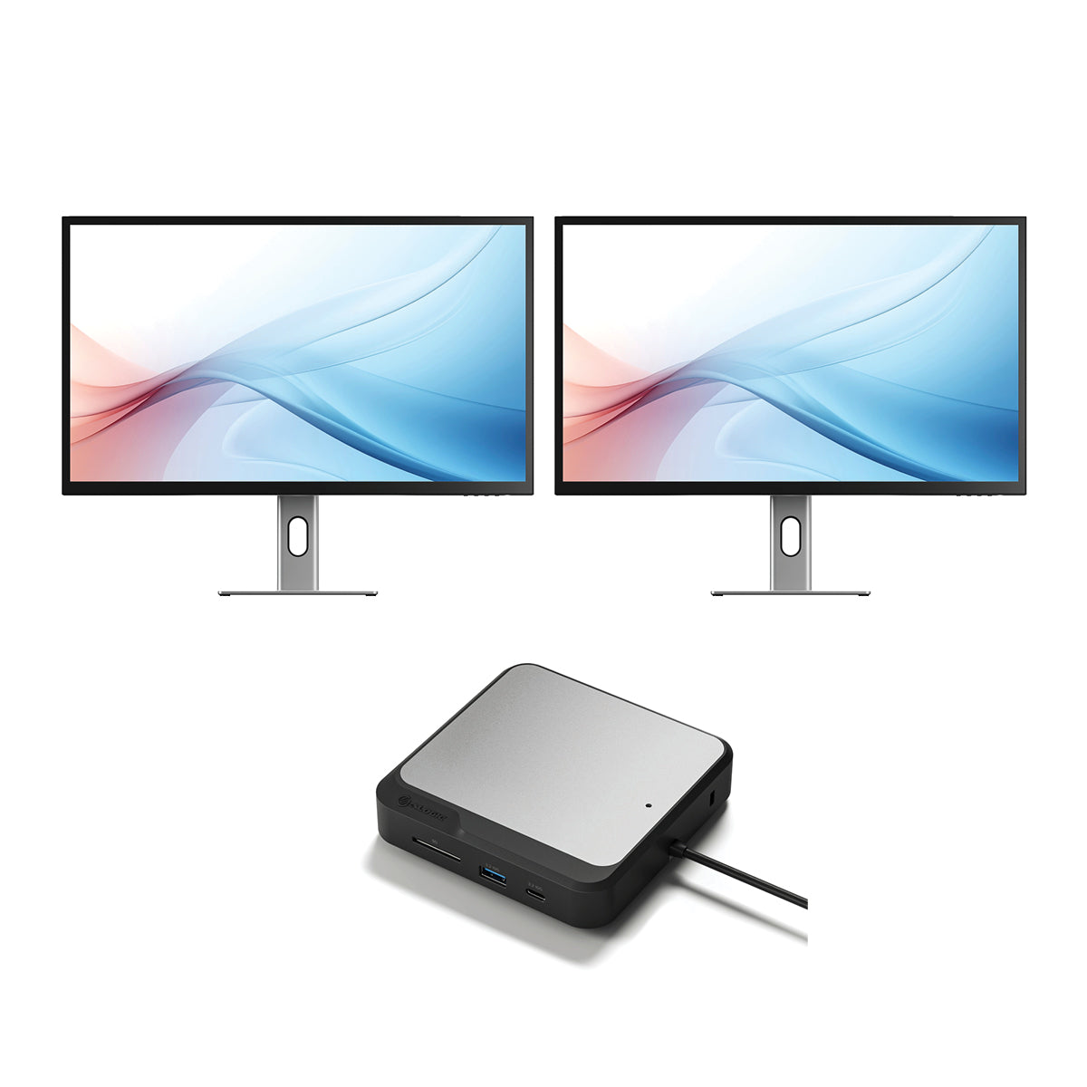 Clarity Max 32" UHD 4K Monitor with USB-C Power Delivery (Pack of 2) + Dual 4K Universal Docking Station Ð HDMI Edition