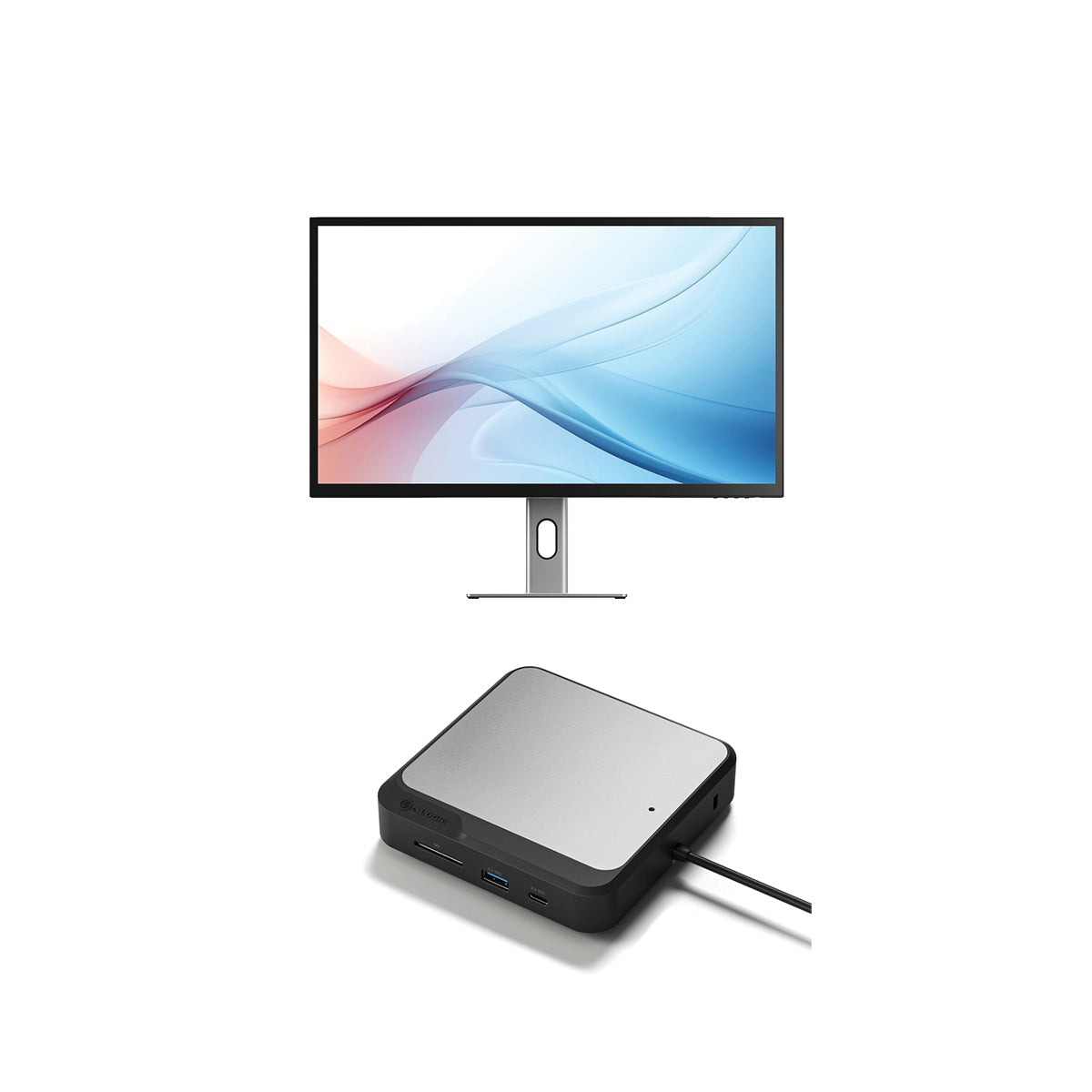 Clarity Max 32" UHD 4K Monitor with USB-C Power Delivery + Dual 4K Universal Docking Station Ð DisplayPort Edition