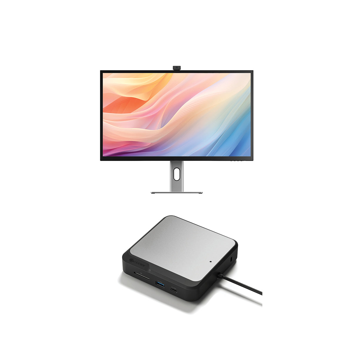 Clarity Max Pro 32" UHD 4K Monitor with USB-C Power Delivery and Webcam + Dual 4K Universal Docking Station Ð HDMI Edition