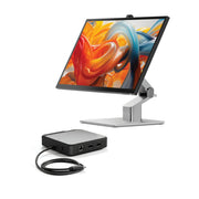 Clarity Fold Touch 27" 4K UHD Monitor with 65W Power Delivery, Webcam, Touchscreen & Fold Stand + Dual 4K Universal Docking Station - HDMI Edition
