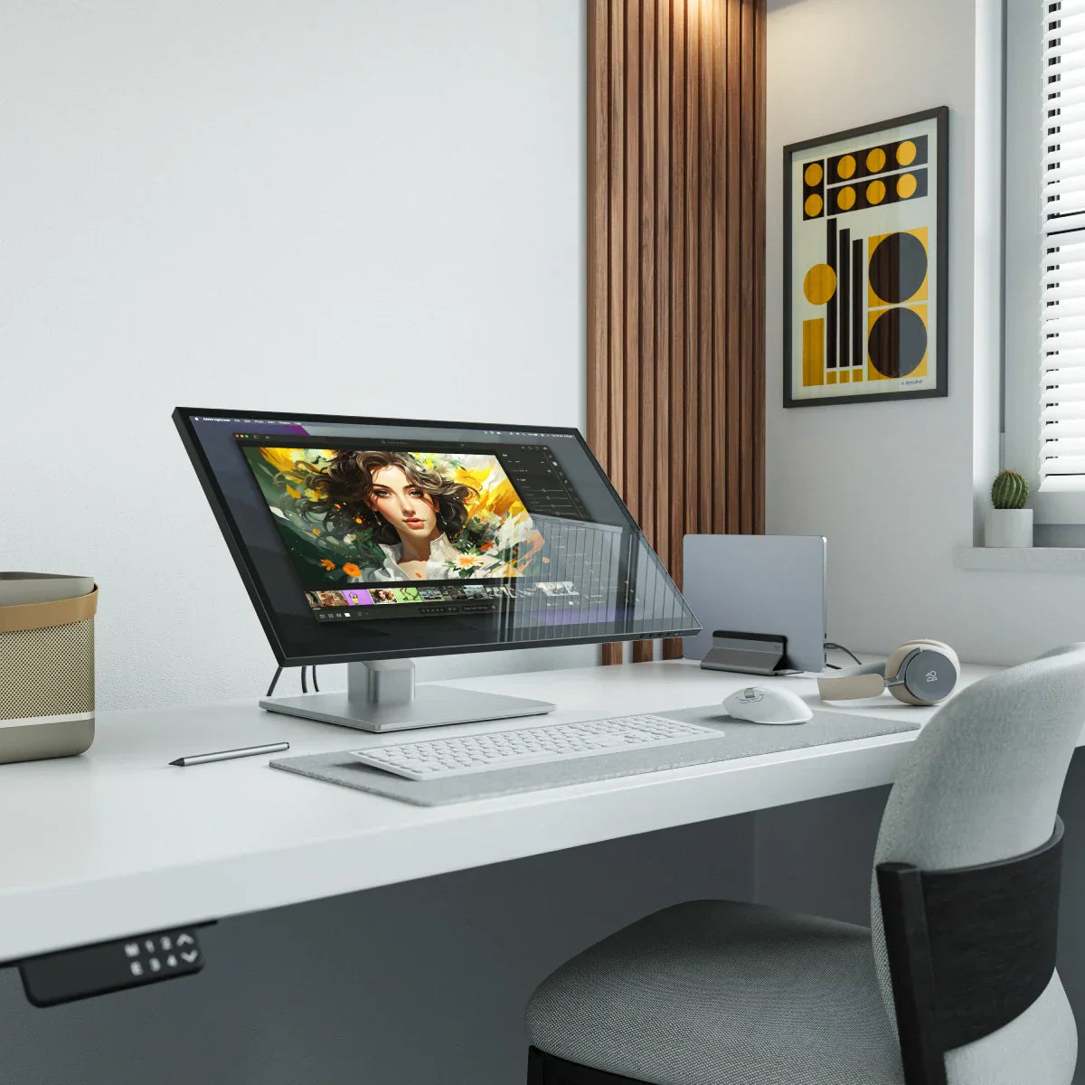Clarity Fold Touch 27" 4K UHD Monitor with 65W Power Delivery, Webcam, Touchscreen & Fold Stand + Thunderbolt 4 BLAZE Hub