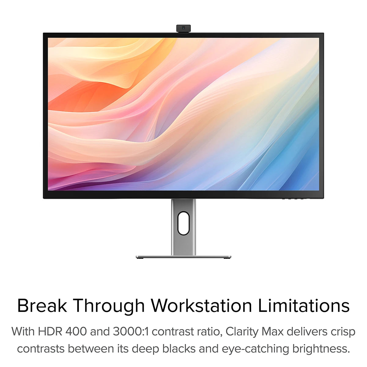 Clarity Max Pro 32" UHD 4K Monitor with USB-C Power Delivery and Webcam