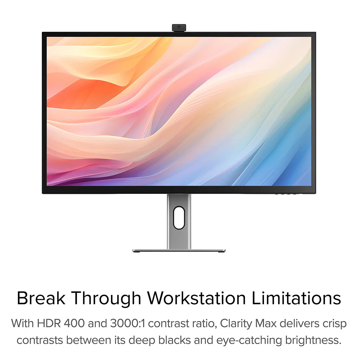 Clarity Max Pro 32" UHD 4K Monitor with USB-C Power Delivery and Webcam + Thunderbolt 4 BLAZE Hub