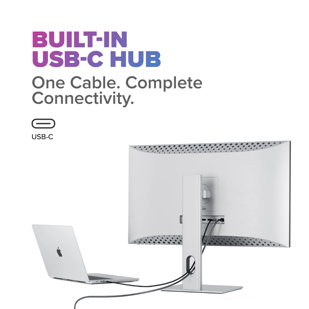 Clarity 5K 27” Monitor with 65W Laptop Charging USB-C Hub