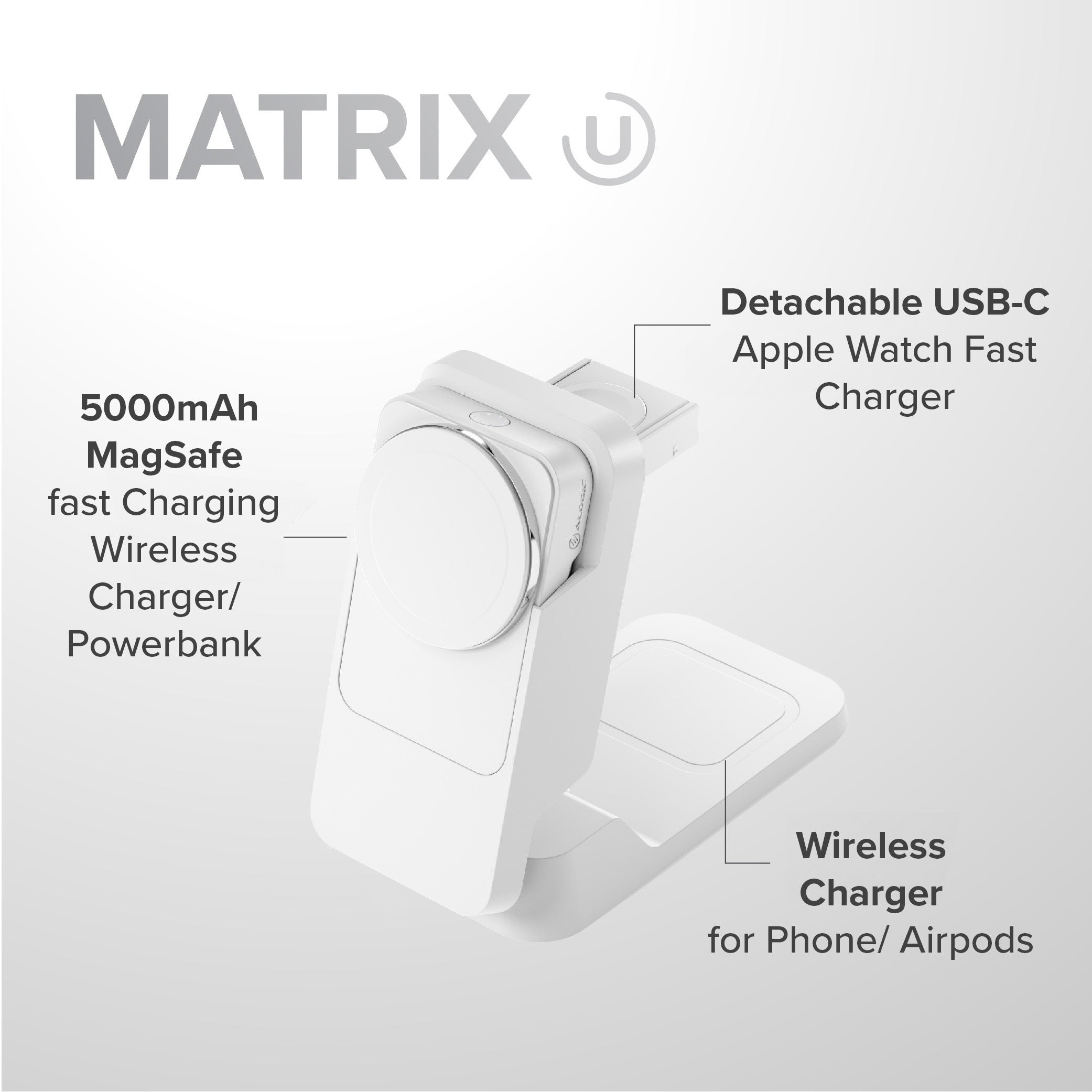 ALOGIC Matrix Universal Magnetic 5000 mAh Power Bank MSPB5K B&H